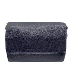 Portland Leather Goods Dark Blue Leather Crossbody Bag